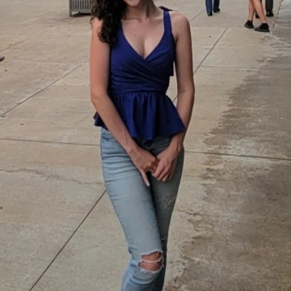 Blue Sleeveless Top